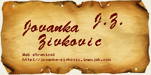 Jovanka Živković vizit kartica
